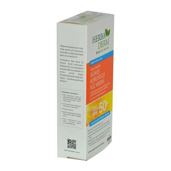 Herbaderm Güneş Koruyucu Yüz Kremi SPF 50+ Faktör 75ML - 3