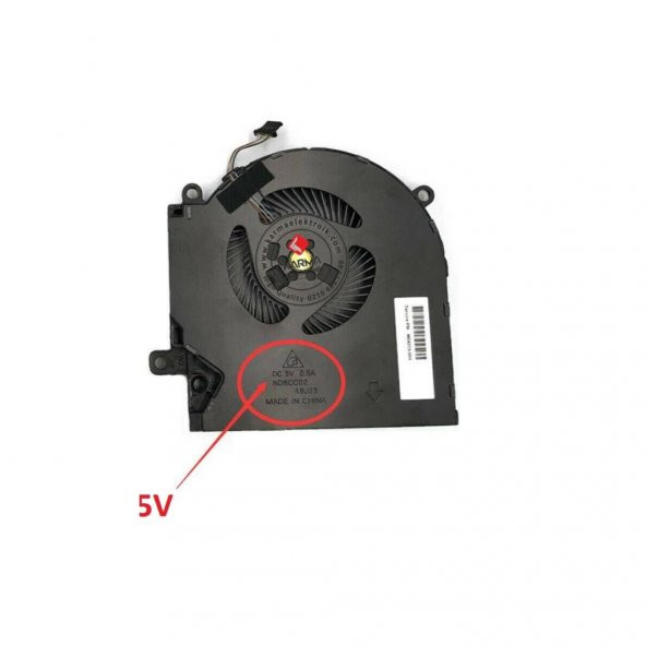 Hp Omen 15-EK1001nt 39C41EA Notebook GPU Fan / Ver.2 (Sol - 5V)