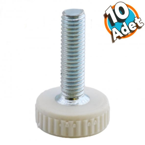 Bingo Rotil Ayak M6 Civatalı mm Beyaz Profil Yükseltme Ayağı 2.5 cm (10 ADET) ürün görseli