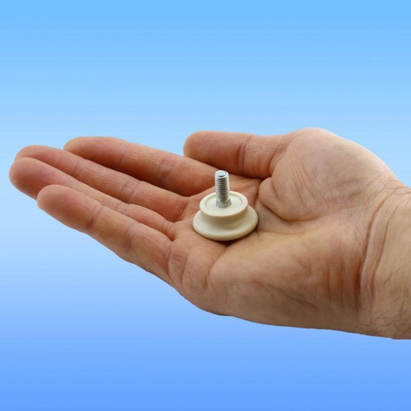 Bingo Rotil Ayak M6 Civatalı mm Krem Profil Yüksletme Ayağı 2.5 cm (10 ADET) - Resim 3