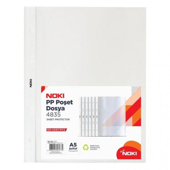 Noki Poşet Dosya A5 100 Lü Paket(4835)