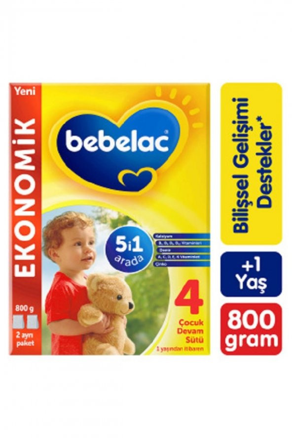 Bebelac 4 Çocuk Devam Sütü 1 yaş+ 800 Gr