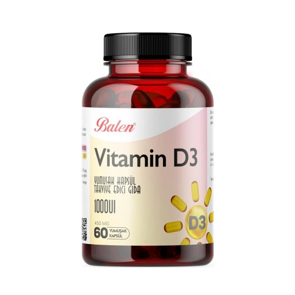 Balen Vitamin D3 450 Mg 60 Yumuşak Kapsül ürün görseli 1