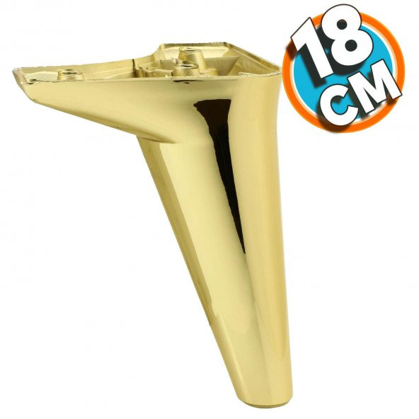 Mobilya Kanepe Yatak Sehpa TV Ünitesi Baza Koltuk Ayağı Gold Altın Renk 18 cm Ayak ürün görseli