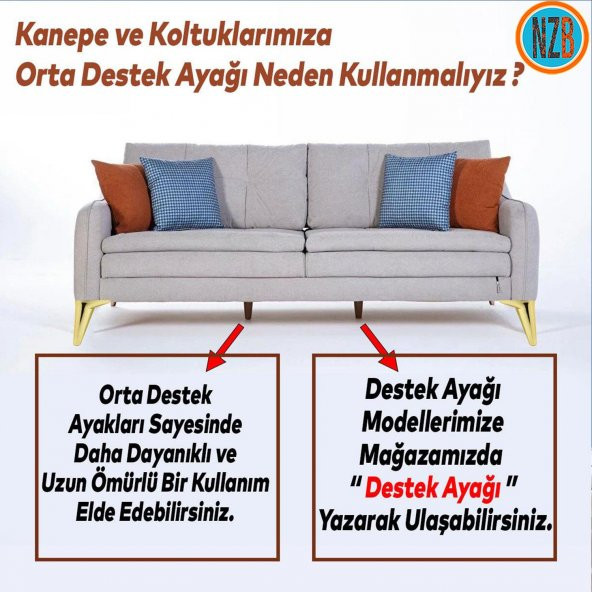 Mobilya Kanepe Yatak Sehpa TV Ünitesi Baza Koltuk Ayağı Gold Altın Renk 18 cm Ayak - Resim 4