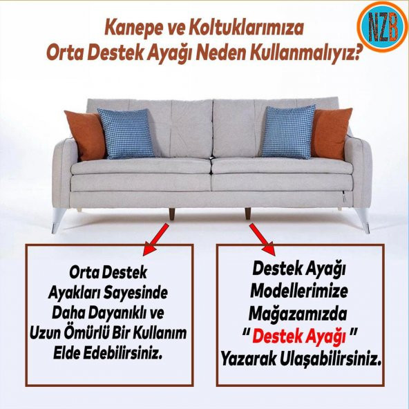 Mobilya Kanepe Yatak Sehpa TV Ünitesi Baza Koltuk Ayağı Beyaz Renk 12 cm Ayak - Resim 3