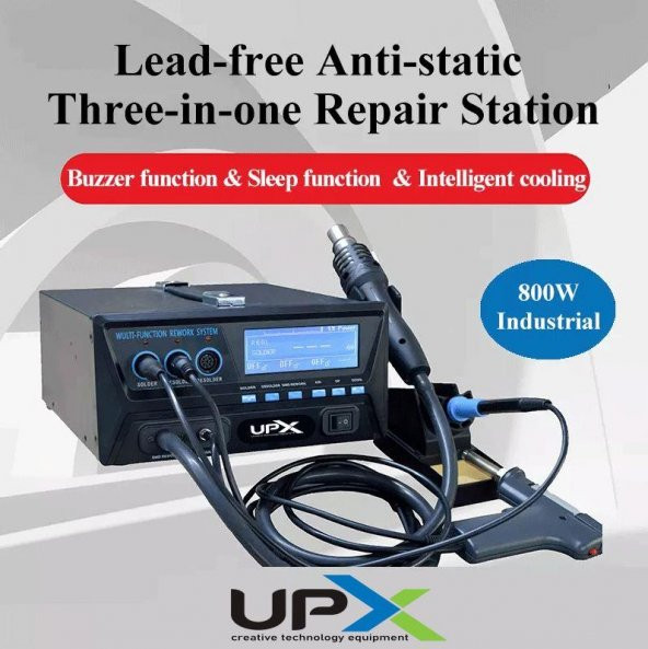 Upx 853D 3İn1 Diyafram Vakum Havya İstasyonu 800w - 3