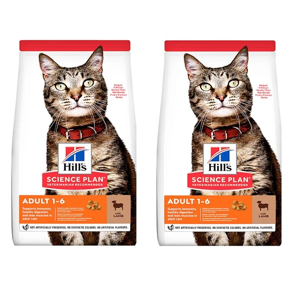Hills Science Plan Kuzu Etli Kedi Maması 1,5 Kg 2 Adet