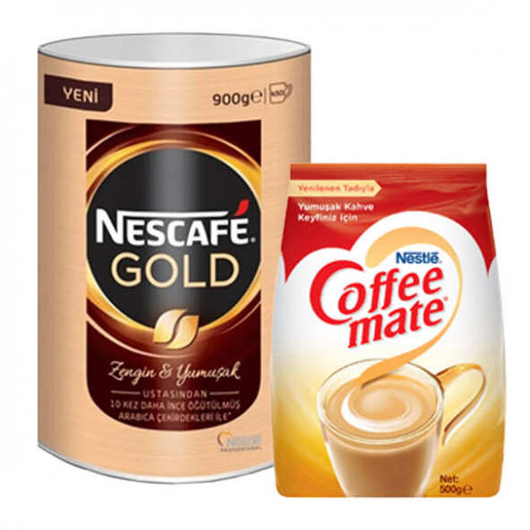NESCAFE GOLD KAHVE TENEKE 900 GR COFFEE MATE 500 GR