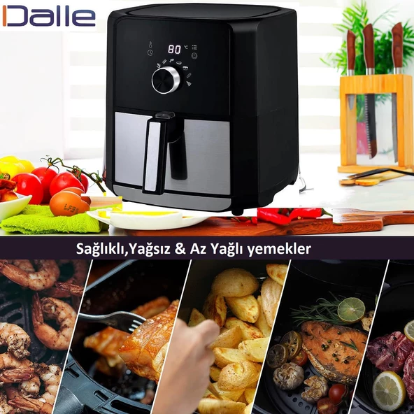 Dalle DL-AF558T2 5.5 Lt Yağsız Fritöz 1700 Watt - XL AirFryer - 3