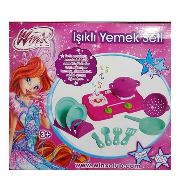 Winx Işıklı Sesli Yemek Seti 11 Parça