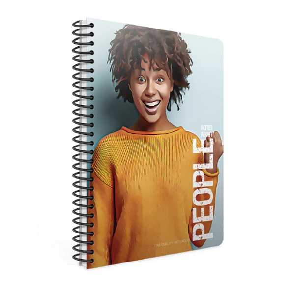 Gıpta People Spiralli 120 Yaprak Çizgili 17X24 Sert Kapak Defter - 5