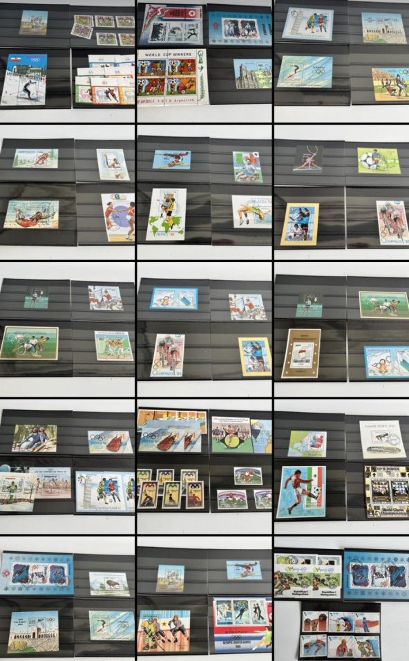 Olimpiyat ve Spor Temalı Posta Pulu Lotu 240 Adet B001 ürün görseli