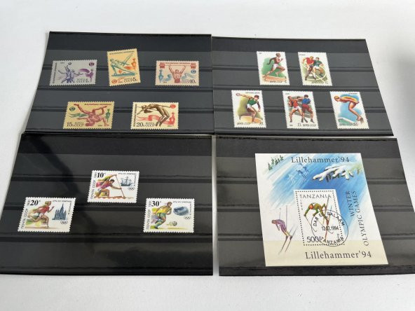 Olimpiyat ve Spor Temalı Posta Pulu Lotu 240 Adet B001 - Resim 4