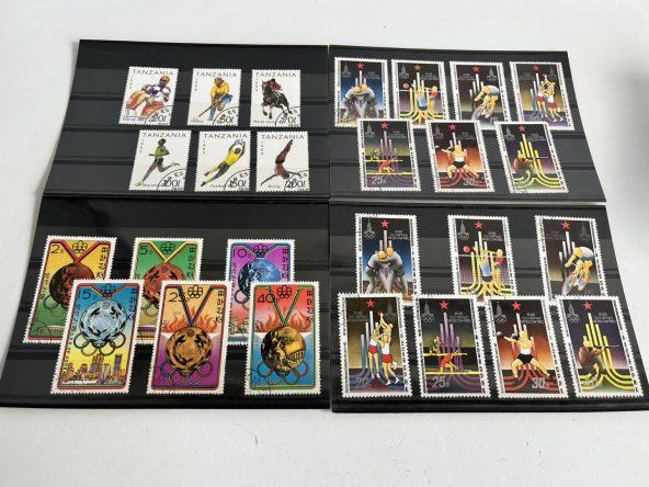 Olimpiyat ve Spor Temalı Posta Pulu Lotu 240 Adet B001 - Resim 8