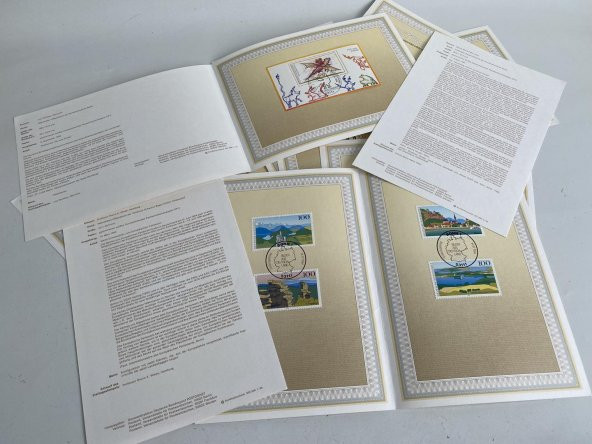 Almanya 1990lar Posta Pulu İlk Gün Kartı Lotu 105 Adet - 2