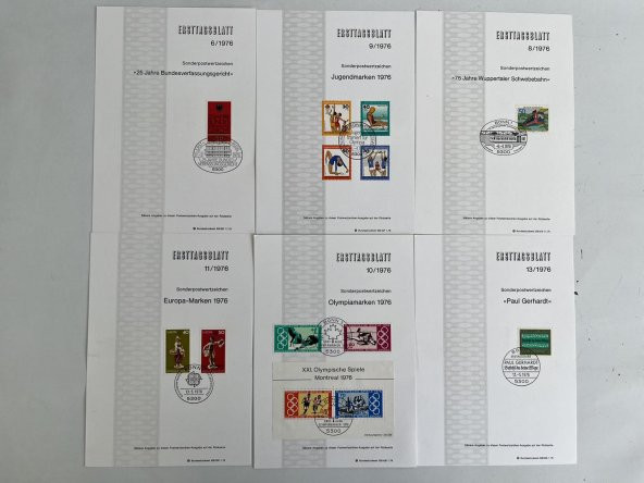 Almanya 1970ler Posta Pulu İlk Gün Kartı Lotu 185 Adet - 8