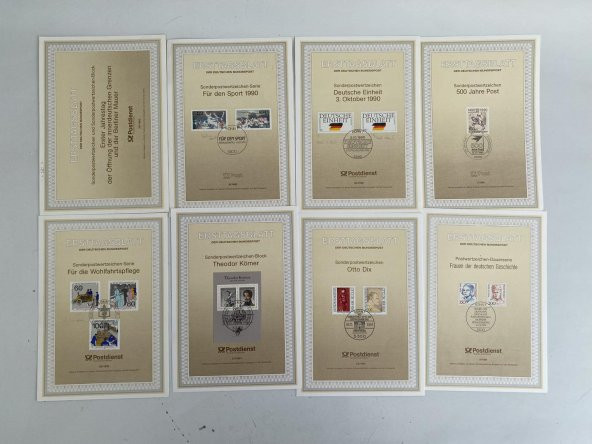 Almanya 1990lar Posta Pulu İlk Gün Kartı Lotu 105 Adet - 3