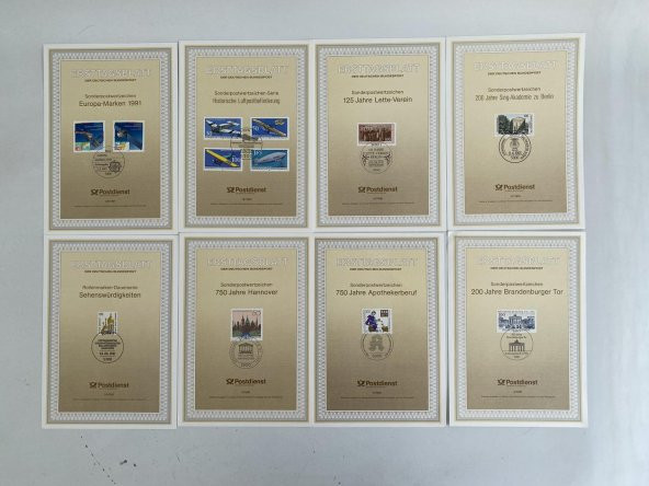 Almanya 1990lar Posta Pulu İlk Gün Kartı Lotu 105 Adet - 5