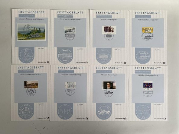 Almanya 2000ler Posta Pulu İlk Gün Kartı Lotu 85 Adet - Resim 3