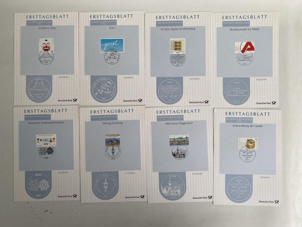 Almanya 2000ler Posta Pulu İlk Gün Kartı Lotu 85 Adet - Resim 4