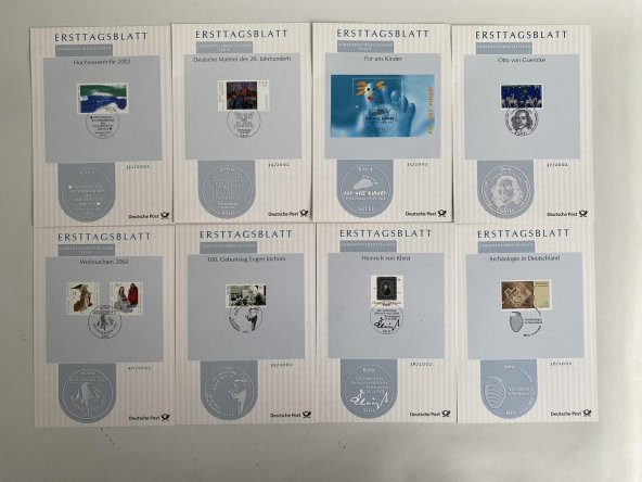 Almanya 2000ler Posta Pulu İlk Gün Kartı Lotu 85 Adet - Resim 5