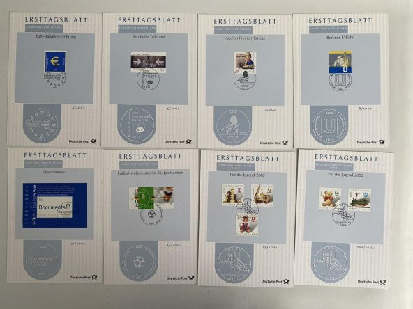 Almanya 2000ler Posta Pulu İlk Gün Kartı Lotu 85 Adet - Resim 7