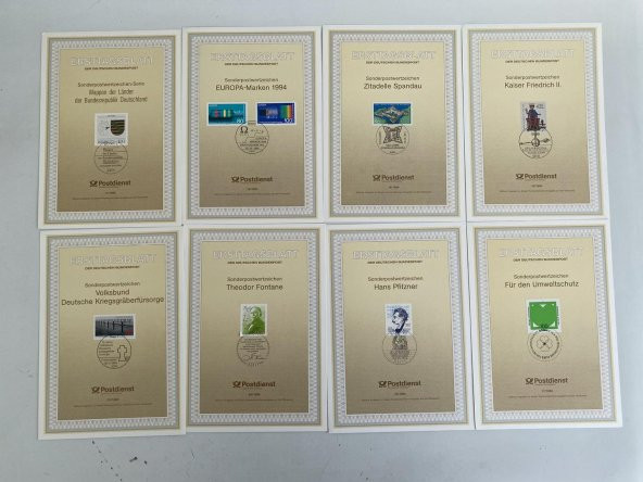 Almanya 1990lar Posta Pulu İlk Gün Kartı Lotu 105 Adet - 10
