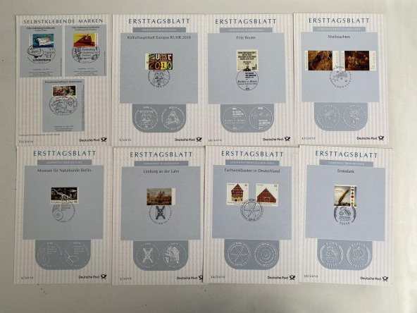 Almanya 2000ler Posta Pulu İlk Gün Kartı Lotu 85 Adet - Resim 9
