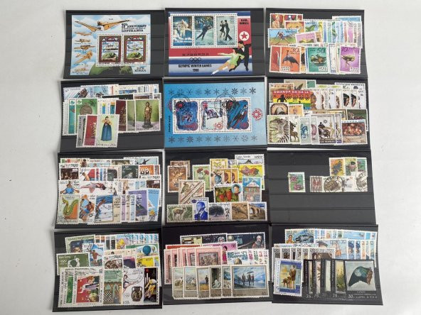 Yabancı Posta Pulu Lotu 840 Adet B002 - 7