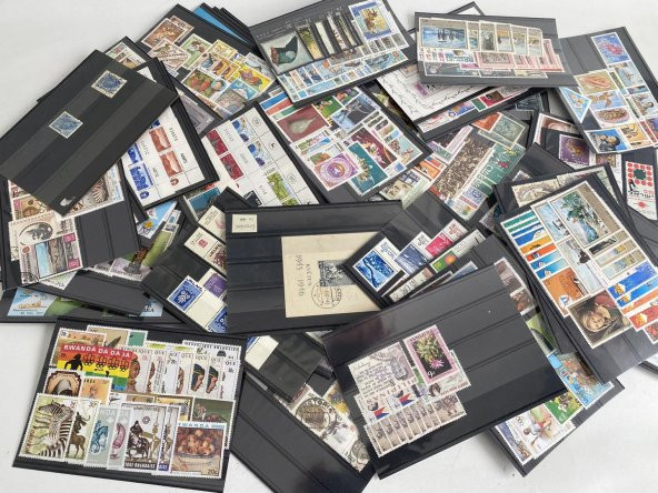 Yabancı Posta Pulu Lotu 840 Adet B002 - 10