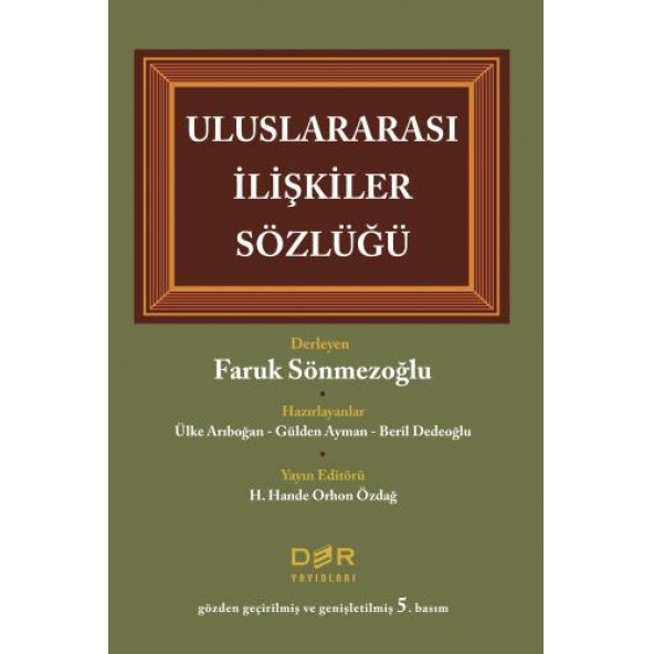 Uluslararası İlişkiler Sözlüğü Faruk Sönmezoğlu