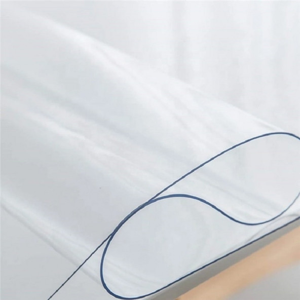 CEREN ŞEFFAF 80X120 (GERÇEK KALINLIK) 1.4 MM   TÜM BOYUTLAR KALIN PVC KAYMAZ MASA ÖRTÜSÜ - 3