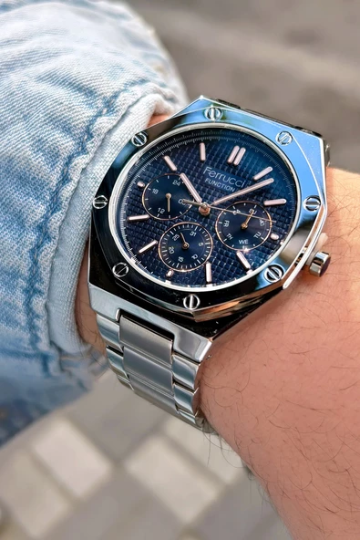 Ferrucci Function FCF.12715FM.03 Multi-Fonksiyon Erkek Kol Saati - Resim 2