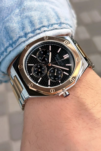 Ferrucci Function FCF.12715FM.02 Multi-Fonksiyon Erkek Kol Saati - Resim 3