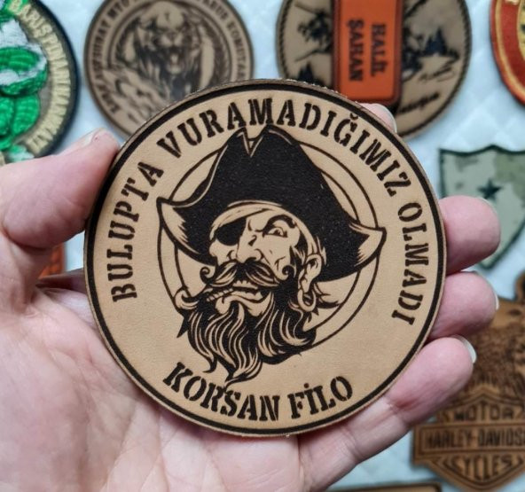 KORSAN FİLO- Deri PEÇ - Arma - Askeri Patch - 3