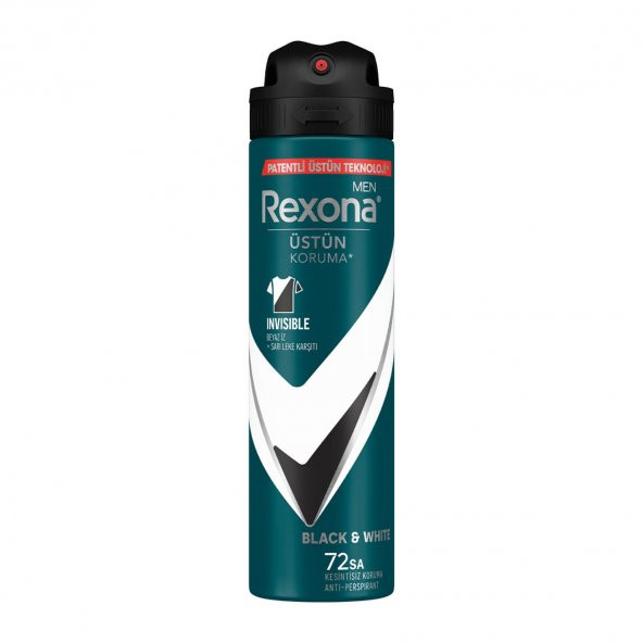 Rexona Men Deodorant 150ml Black & White Invisible Üstün Koruma