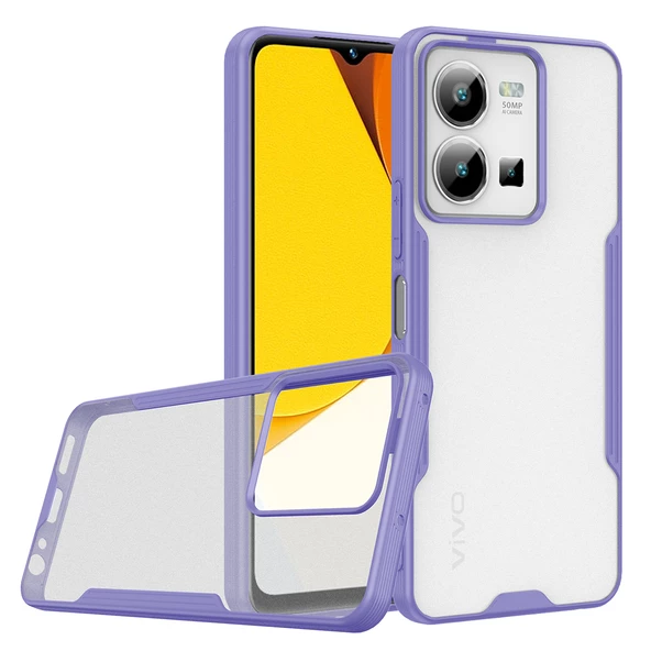 Vivo Y35 Kılıf Zore Parfe Kenarları Pastel Renk Silikon Kılıf - Resim 5