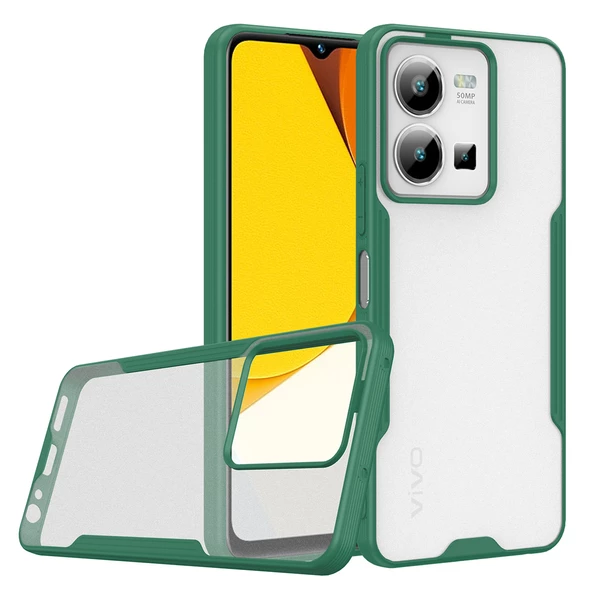 Vivo Y35 Kılıf Zore Parfe Kenarları Pastel Renk Silikon Kılıf - Resim 3