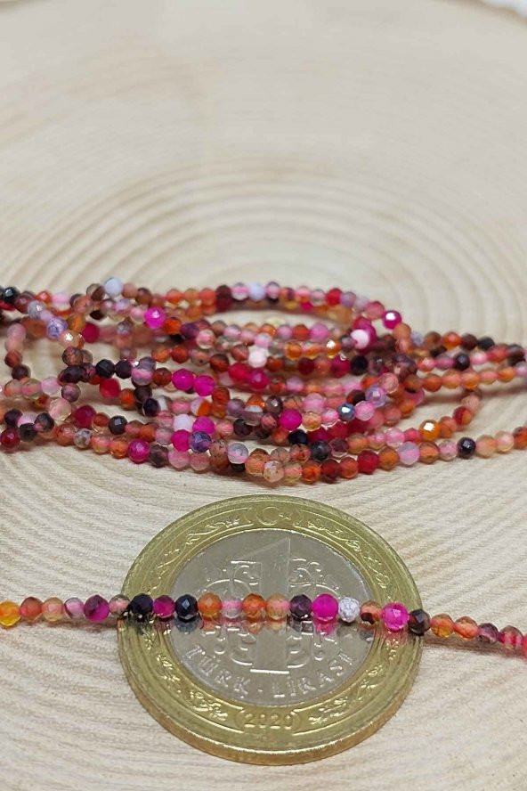 Akik Taşı Dizi 2mm (36285) - Resim 2