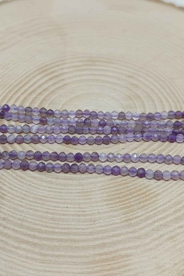 Ametist Taşı Dizi 2mm - Resim 3