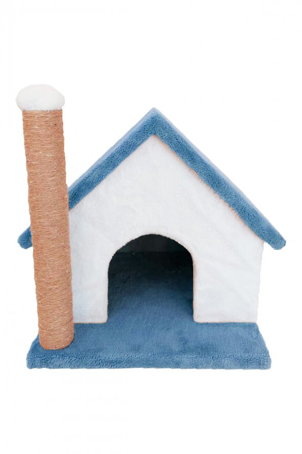 Büyük Kulübe Kedi Evi ve Tırmalama Sütunu - 3