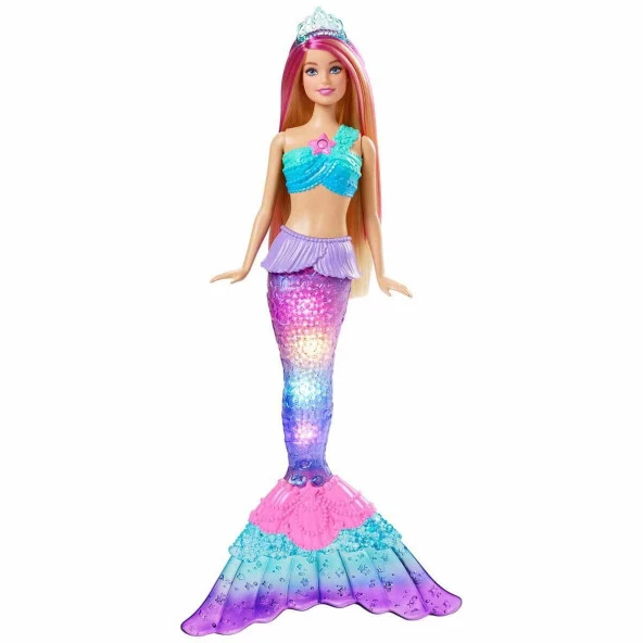 Barbie Dreamtopia Işıltılı Deniz Kızı Bebek 30 CM Suda Yanıp Sönen Işık Özelliği