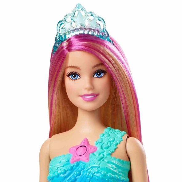Barbie Dreamtopia Işıltılı Deniz Kızı Bebek 30 CM Suda Yanıp Sönen Işık Özelliği - Resim 2