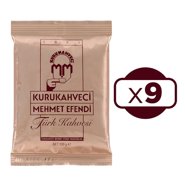 Mehmet Efendi Türk Kahvesi 100 gr 9 lu