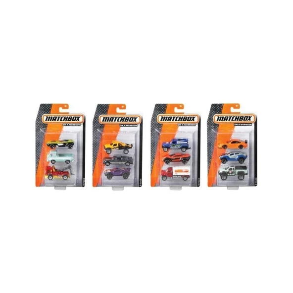 Matchbox Araba Seti 3 Lü Araba Seti (Karışık Model 1 Adet) ürün görseli 1
