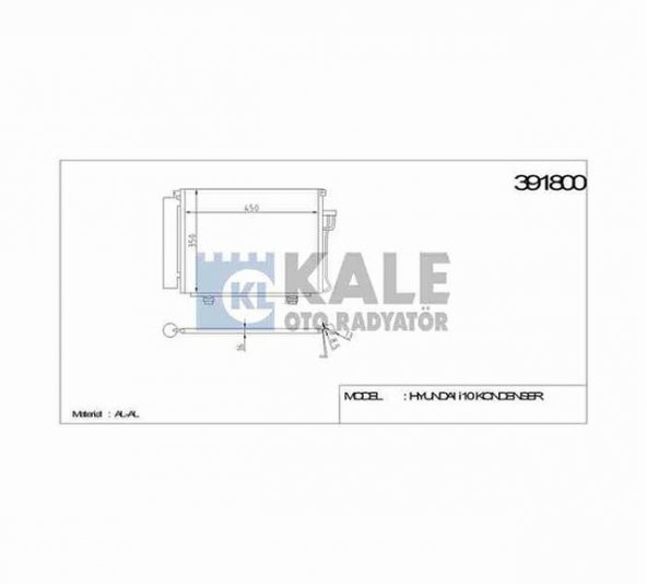 Kale-391800 Radyatör Klima I-10 08-13 514660644 - 1
