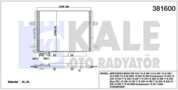 Kale-381600 Kondenser 350 Cgi-Cls 280-Cls 320-Cls 350-Cls 500 -E 514675681