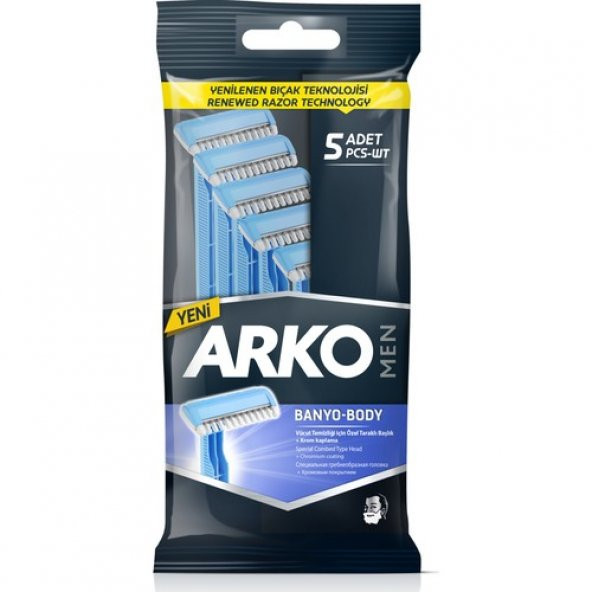 Arko Men Banyo Traş Bıçağı 5li Poşet