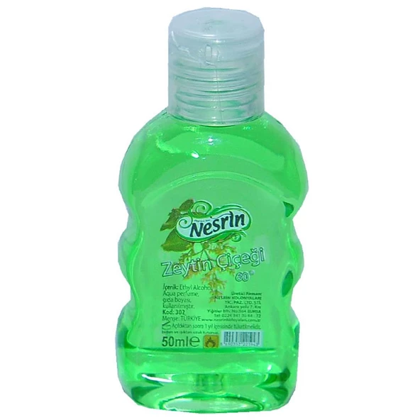 Nesrin Zeytin Çiçeği Kolonyası 50ML 60 Derece Pet Şişe - 4